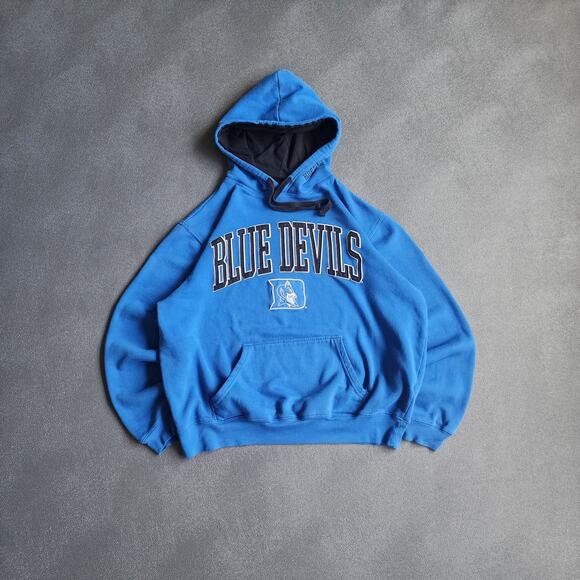 Y2K Duke Blue Devils Blue Pullover Hoodie XL - Picture 1 of 6